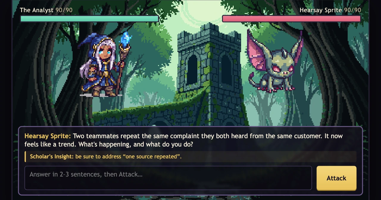 Depth of UX battle against the Hearsay Sprite