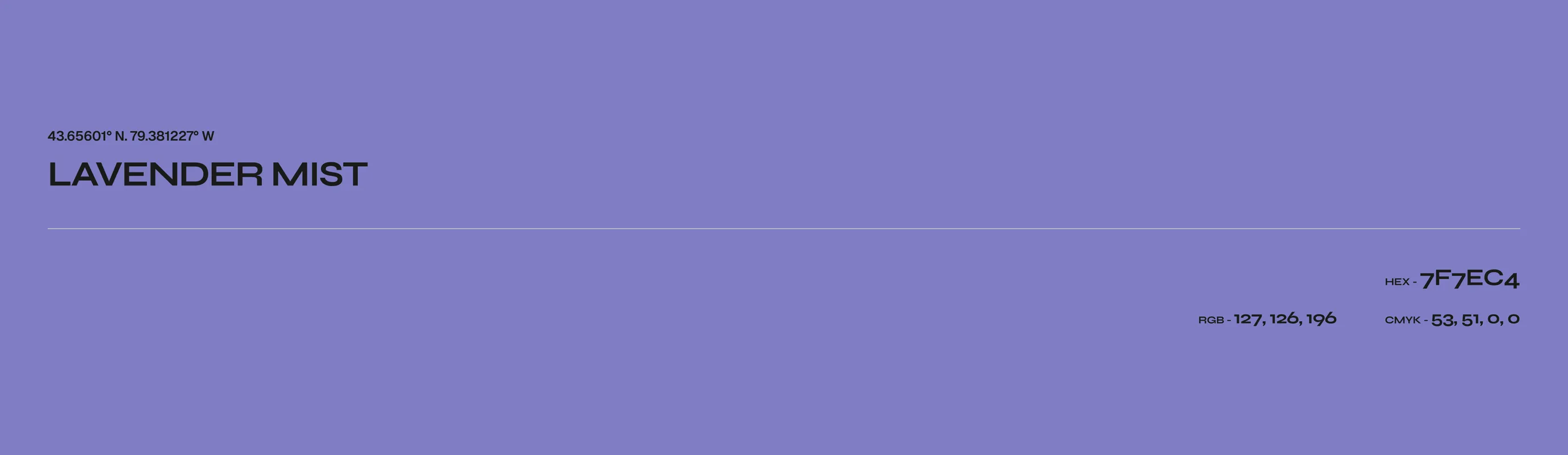 Lavender Mist colour library card
